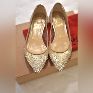 Authentic Christian louboutin follie strass flat size 35